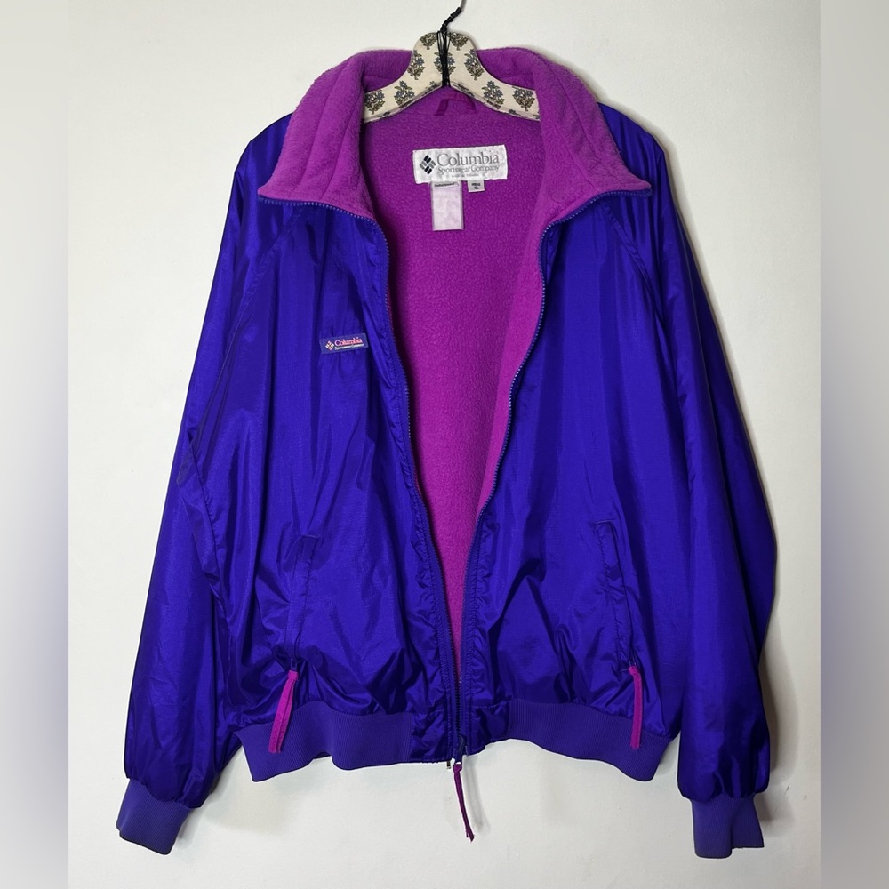Vintage 90’s Columbia indigo purple radial sleeve winter jacket